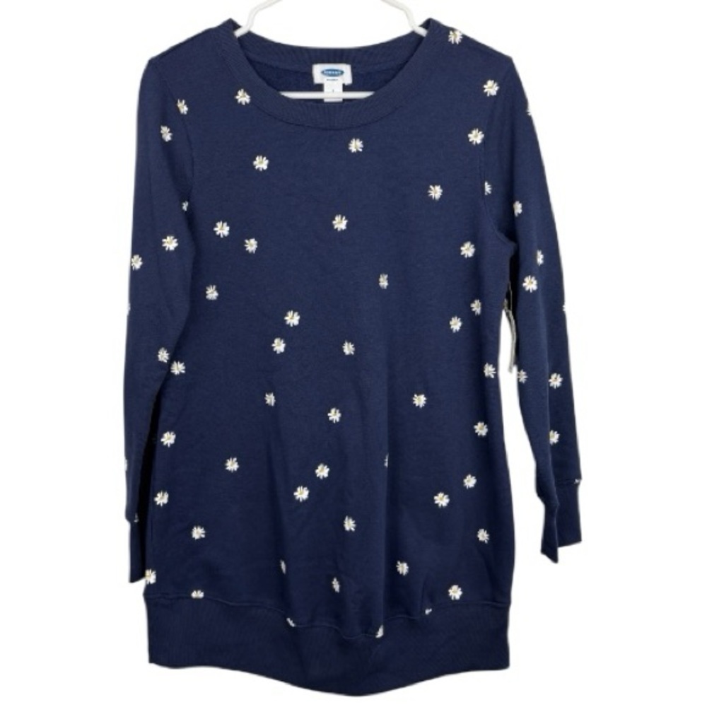 NWT Old Navy 90s style Daisy Crew Maternity Sweatshirt size Small